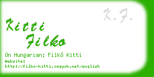 kitti filko business card