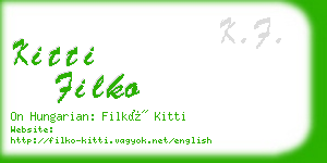 kitti filko business card